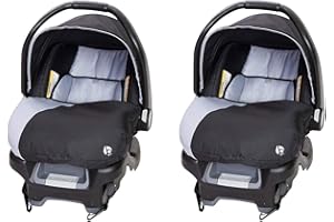 Baby Trend Ally Newborn Baby Infant Car Seat Carrier Travel System with Harness and Extra Cozy Cover for Babies Up to 35 Pounds, 2-Pack, Stormy