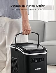 HiCOZY Countertop Ice Maker with Handle, Ice in