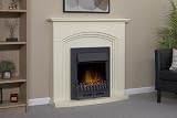 Adam Truro Cream Fireplace 41 Inch with Blenheim Black Electric Fire view 2