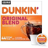 Dunkin&rsquo; Original Blend Medium Roast Coffee, Keurig K-Cup Pods, 44 Count Box