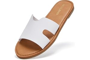 KOLILI Womens Flat Slide Sandals, Summer Fashion Sandals, Comfy Style | Warm-weather Favorite