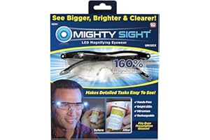 Ontel Mighty Sight LED Magnifying Eyewear, Black, Pack of 2
