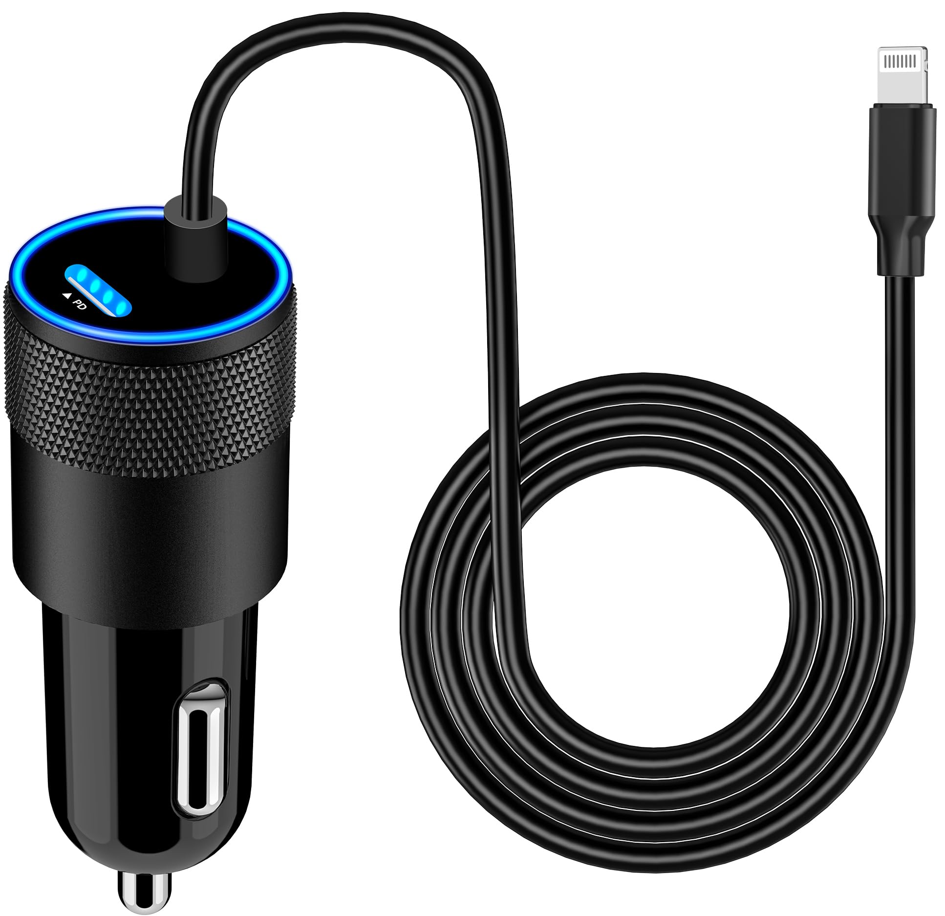 Photo 1 of [Apple MFi Certified] iPhone Fast Car Charger, Rombica 60W USB-C Car Power Cigarette Lighter Adapter USB-C Car Carplay Charger with 6FT Type-C to Lightning Cable for iPhone 14 13 12 11 XS XR X 8 iPad