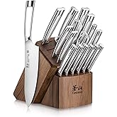 Cangshan N1 Series 1024784 German Steel Forged 17-Piece Knife Block Set, acacia