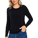 VETLURY Pullover Sweaters for Women - 100% Merino Wool Warm Crewneck Sweater Lightweight Base Layer Soft Knit for Fall Winter