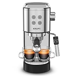 KRUPS Stainless Steel Espresso Machine: 15-Bar Pump