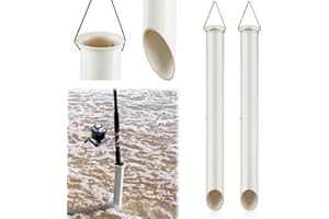 DoubleFill Tubular Sand Spikes for Surf Fishing PVC Surf Shore and Beach Fishing Rod Holder Sand Spike for Beaches, Rivers and Sandy Beaches