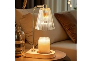 Marycele Candle Warmer lamp with Timer, Wax Melt Warmer for Jar Candles, Birthday Gifts for Women Mom Sister Friend, House Warming Gifts for New Home Room Dorm Office Apartment Decor, Vintage Clear