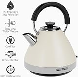 Morphy Richards Venture Cream Pyramid Kettle 1.5L 3kW Rapid Boil view 2