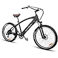 NAKTO Electric Bike 1000W Ebike 26'' Electric Bicycle, 35MPH Adults Electric Mountain Bike with Removable Battery
