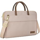 RAINYEAR 14 15.6 Inch Laptop Bag for Women, Protective Waterproof Large Capacity Computer Shoulder Carrying Bag with Handle