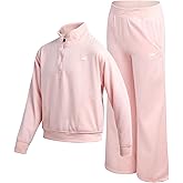 New Balance Girls Sweatsuit Set - 2 Piece Long Sleeve Woven Jacket and Cargo Jogger Sweatpants Girls Athletic Sets (7-16)