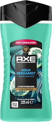 - Duschgel – Kollektion Prestige – Aqua Bergamot – 12 Stunden Frische – Duft Bergamotte, Salbei und Wacholder – feuchtigkeitsspendende Wirkstoffe 100% pflanzlichen Ursprungs – 1 x 225 ml