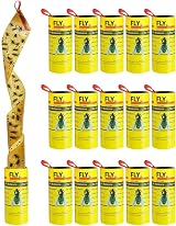 Plai 16 Pack Pesticide Free Fly Paper Strips Sticky Fly Catchers Indoor Outdoor view 1