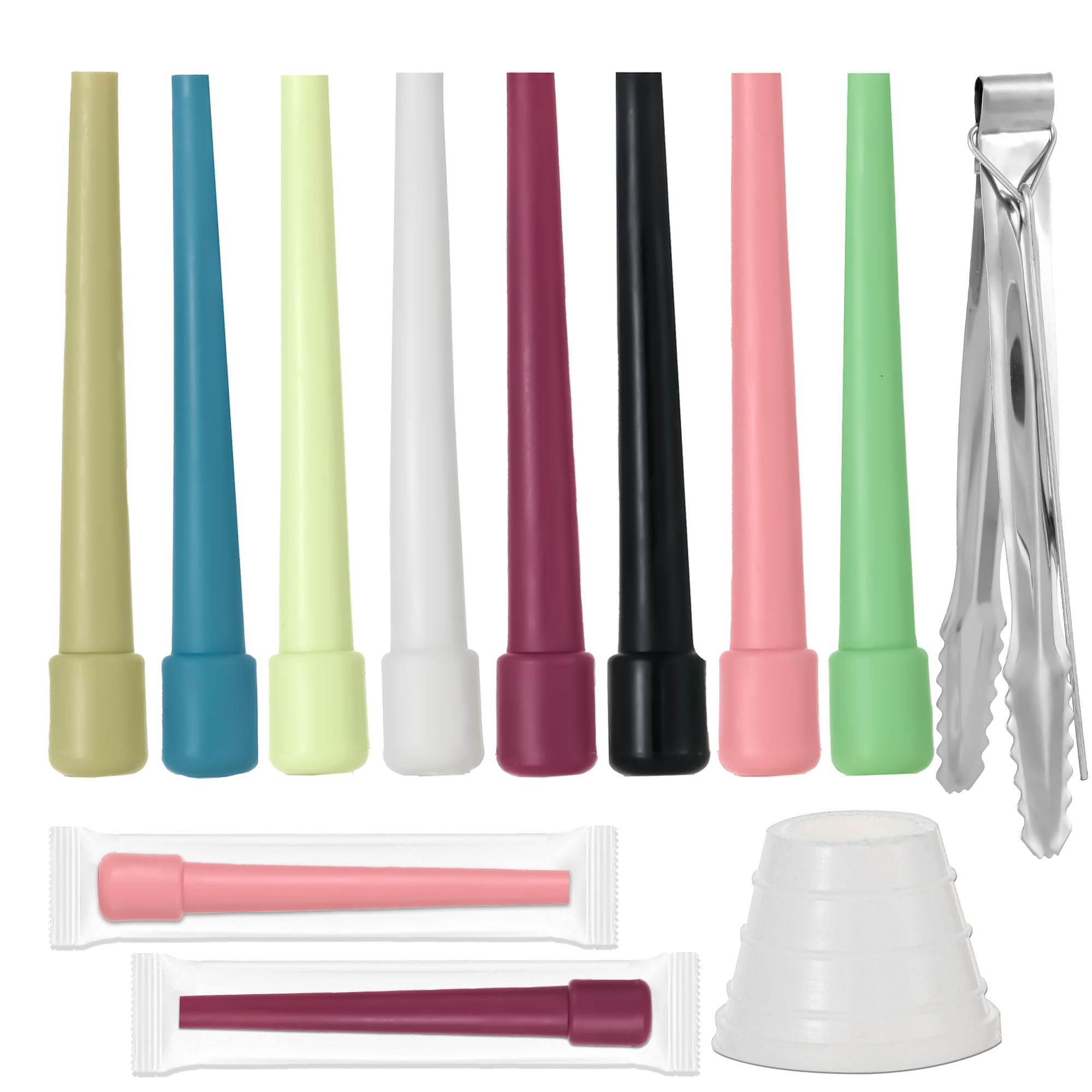 Photo 1 of 100PCS Hookah Tips Disposable with Hookah Hose Grommets&Tongs Individual Wrapped Practical Hookah Accessories Set Multi-Color(3.74inch)