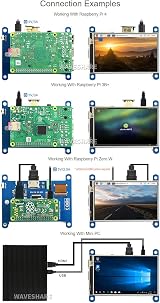 Waveshare 4inch HDMI LCD 480x800 Resistive Touch Screen Raspberry Pi PC Windows view 5