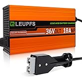 ELEUPFS 【Upgrade】 18 Amp 36 Volt Golf Cart Battery Charger, Compatible with EZGO Marathon Golf Carts with Anderson SB-50 Plug, 3-Year Warrnaty
