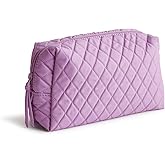 Vera Bradley Women's Cotton Nfl Medium Cosmetic Makeup Organizer Bag (Multiple Teams Available), Dallascowboysonblue/Graybandana, One Size