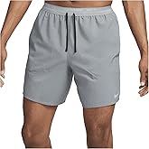 Nike Dri-FIT Stride Men's 7" Unlined Running Shorts (as1, Alpha, s, Regular, Regular, Smoke Grey/Black)