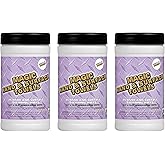 Magic Heavy Duty Cleaning Wipes - Single Sided Hand & Surface Shop Towels | Professional-grade Cleaning | Waterless | Moisturizing | Cleans Grease, Oil, Dirt, & more (3 Pack | 75 Sheets Total)