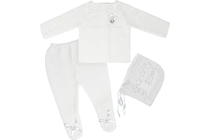 Escalett Layette Newborn Baby Knitted Clothes Set, Coming Home Infant Knit Outfit for Boys and Girls