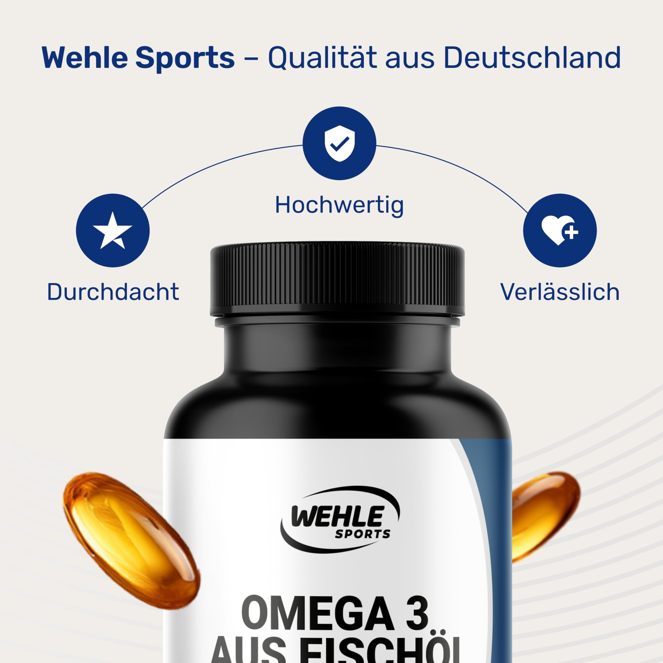 Omega 3 Kapseln Hochdosiert - 400 Kapseln mit 2000mg - EPA 360mg & DHA 240mg Fischöl pro Tagesportion - Omega 3 Fettsäuren Kapseln, produziert in Deutschland Laborgeprüft - Verpackung kann variieren 4