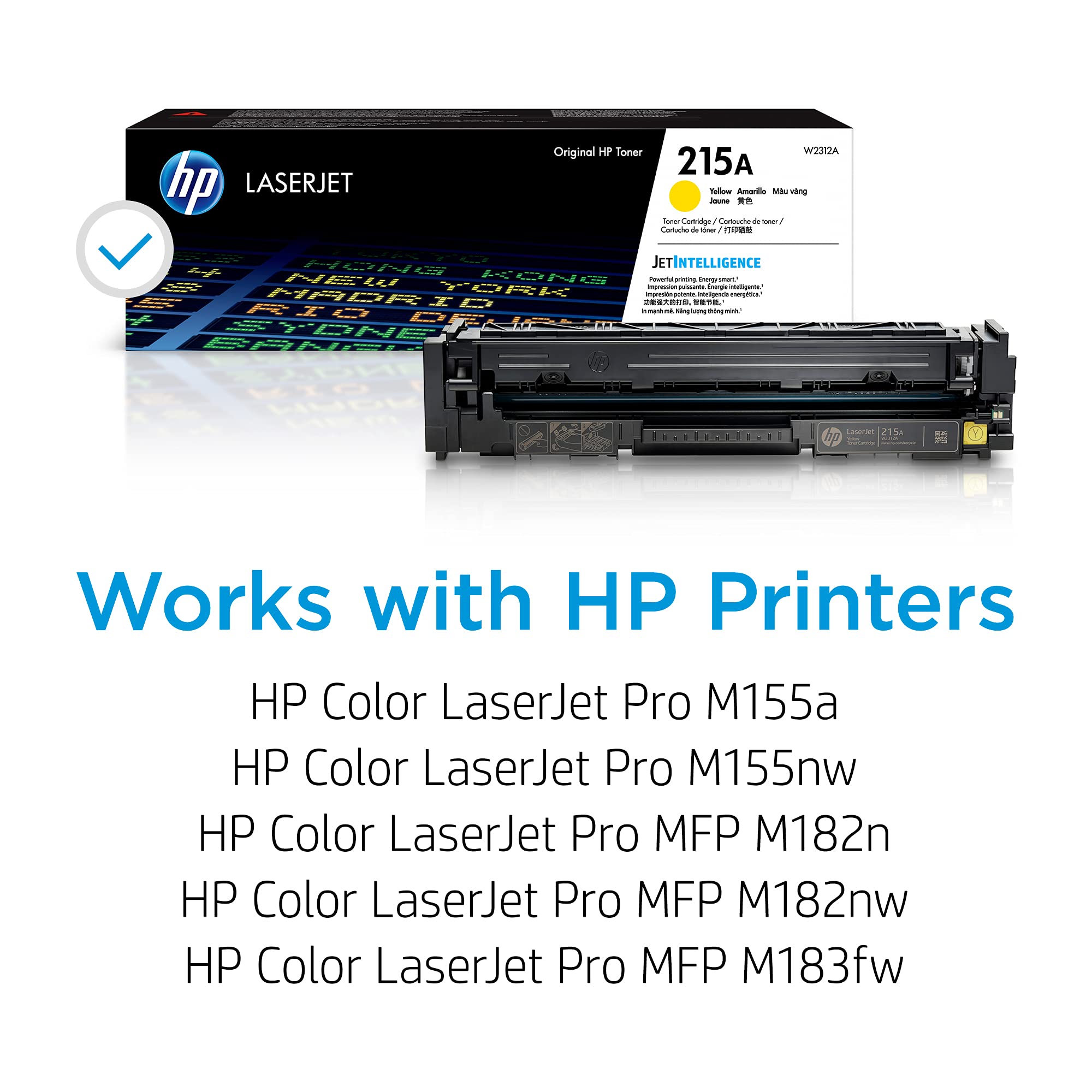 HP 215A Yellow Toner Cartridge for HP Printers | Works with Printer Series: Color LaserJet Pro M155, Color LaserJet Pro MFP M182, M183 | W2312A
