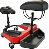 Upgrade Kneeling Sitting Creeper with Chest Support and Tool Tray Compatible with racatac Rolling Knee Creeper 01RAC3CS, 3 Inch Casters 300-lb for Tile installation, Flooring work, Parquet Cleaning