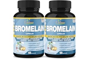 Organic Cadane 2 Packs of Bromelain Capsules 10050mg, 120caps