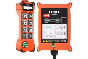 GRTOWSNU Crane Wireless Remote Control Industrial Hoist Overhead Bridge Crane Controller 8 Channel Button Transmitter and 24V 36V 110V 220V Receiver