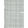 Kokuyo Spiral Graph Notebook, 10'' x 7'' Business Journal B5 Soft Ring Notebooks with 5mm Grid Ruled, 80 Perforated Sheets, Sliver 1 Subject Notebook, Note Taking for Work. Japan Import (SU-SV308S5-C)