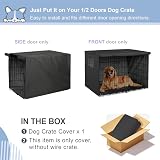 Explore Land 36 Inch Dog Crate Cover Universal Fit Polyester Black view 2