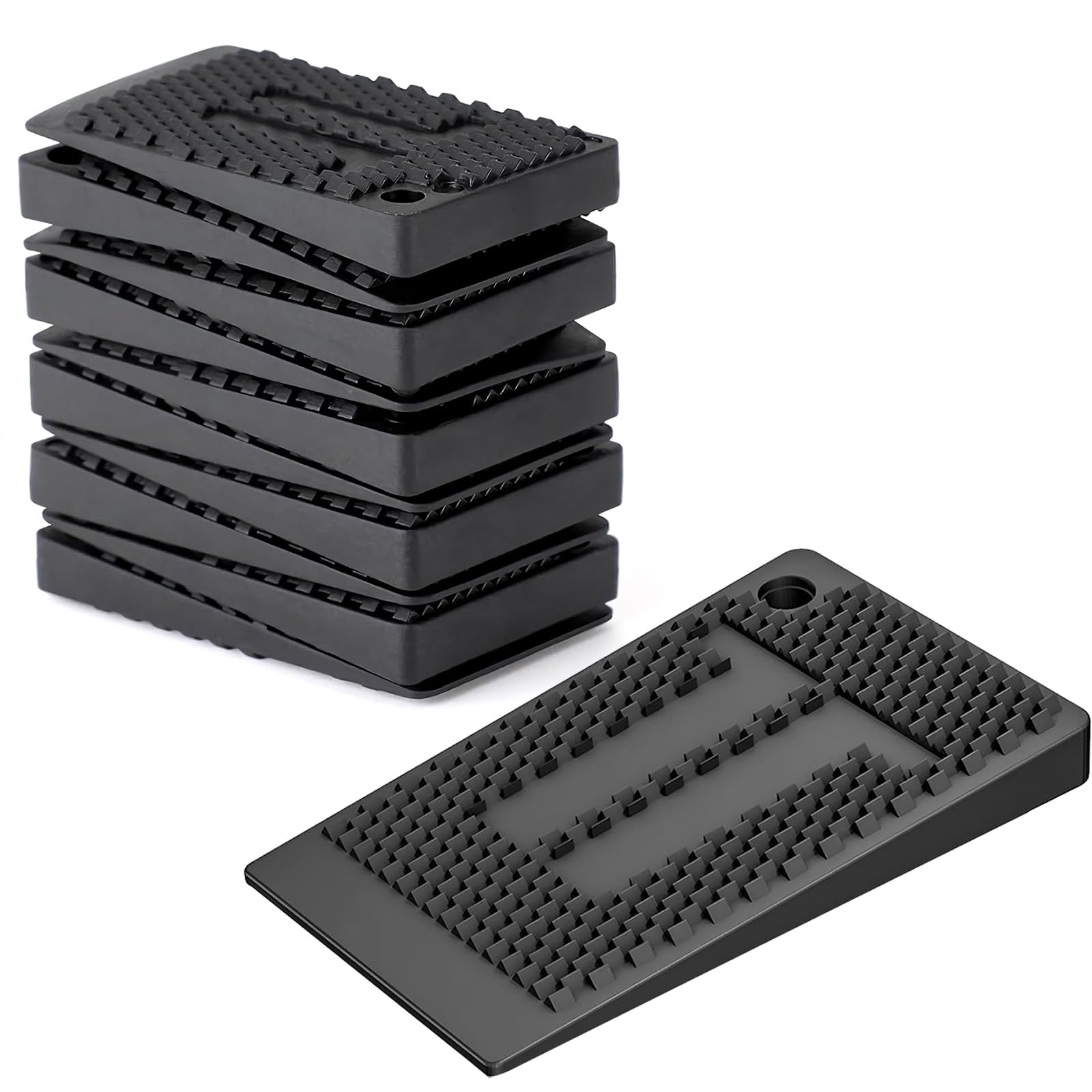 10 PCS Plastic Wedges, Levelling Feet Shims, Glazing Packers Spacers, Non-Slip Flexible Levelers Pads Rubber Feet for Furniture, Table feet, Chairs, Cabinets