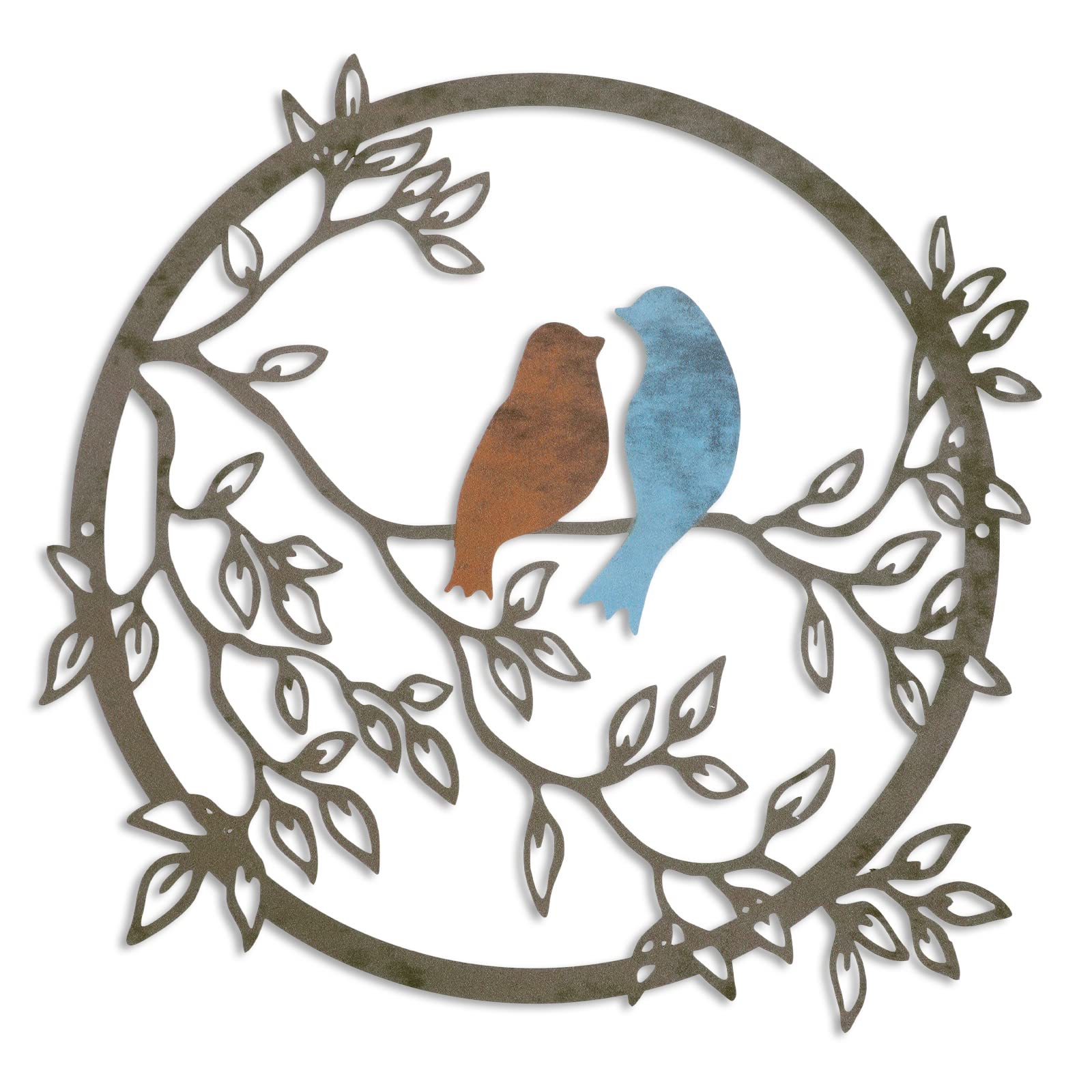 Ferraycle Metal Wall Art Bird on Tree Branch Silhouette Bird Art Decor ...