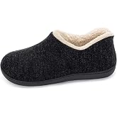 ULTRAIDEAS Women's Memory Foam Slippers Non-Slip Closed Back | Warm House Shoes, Indoor Outdoor Use, Soft Rubber Sole, Closed Back Loafer Design, Comfy Insole,Women Gift