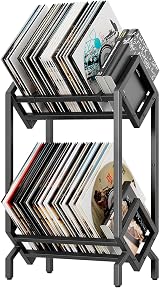 KEYSAFER Vinyl Record Storage Holder CD Rack 12 in Album Display Stand view 1