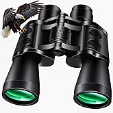 PISEZ 20X50 Binoculars for Adults High Powered with Low Light Vision,Compact Large View Waterproof Binoculars for Bird Watching Hunting Concert Traveling Theater Opera Sightseeing