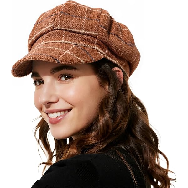 Maeau - Newsboy Hoed voor Vrouwen Baret Cap Vintage Schilder Hoed Elegante Cabbie Cap PU Lederen Baker Boy Hoeden Vizier Newsboy Cap Peaked Winter Hoed voor Dames, Grijs 1, One size