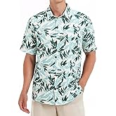 Havana Breeze Mens Hawaiian Shirts Silk Short Sleeve Beach Shirt Relaxed Fit Vacation Shirts