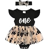 GRNSHTS Baby Girl 1st Birthday Outfits Ribbed Tulle Romper Princess Cake Smash Photo Shoot Clothes+Headband