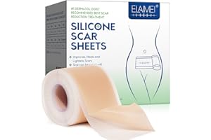 ZODENIS Silicone Scar Sheets (1.6”x 130”, 3.3M), Professional Silicone Scar Tape, Silicone Scar Strips, Reusable Scar Removal Sheets for Surgical Scars, C-Section, Surgery, Burn, Keloid, Acne