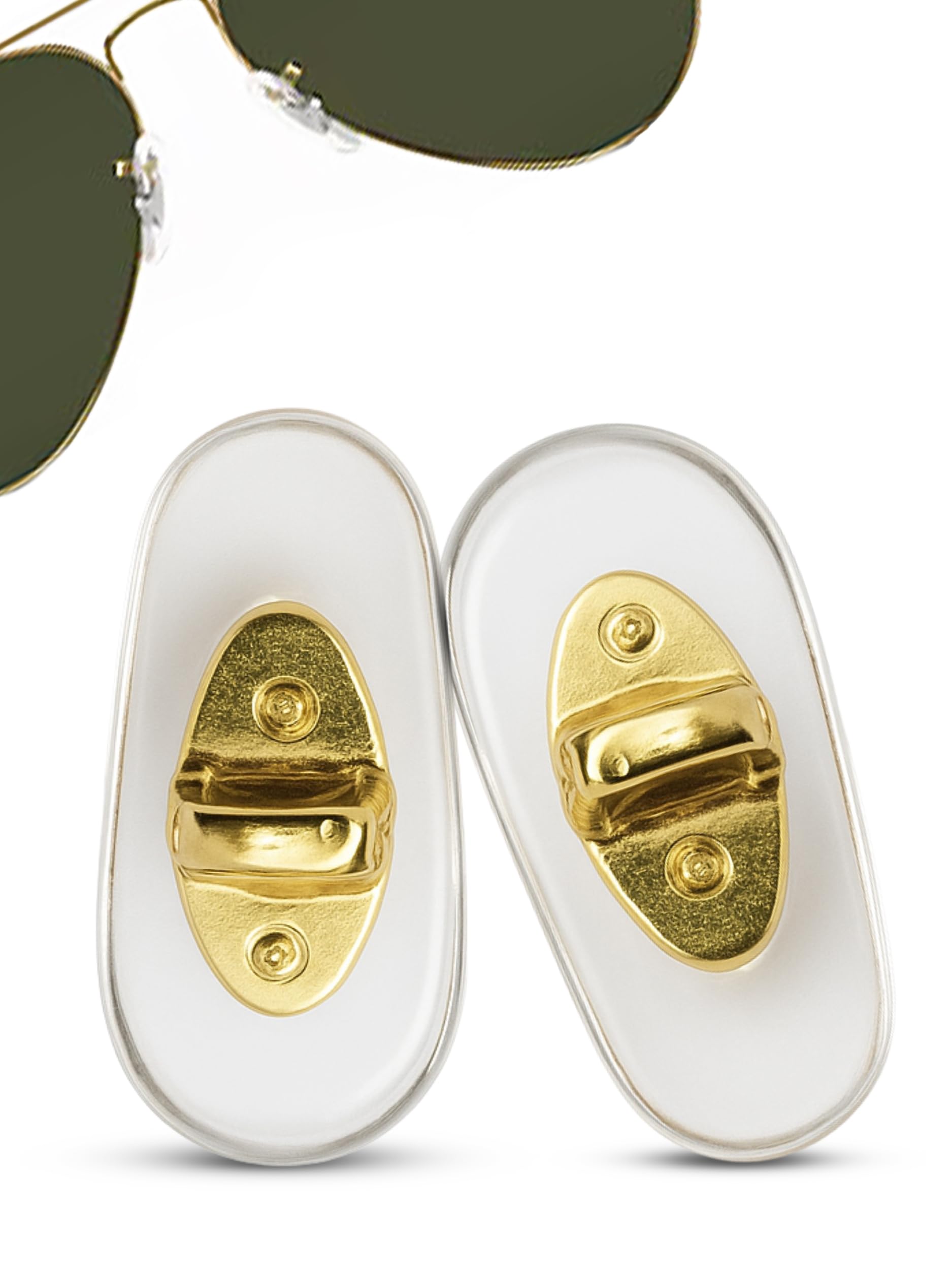 SPORTS WORLD VISION Nose Pads Replacement for Certain RB Frames | Screw Fit | Gold Colour | 1 Pair