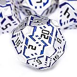 OGCOPHEN Metal DND Sci-fi Dice Set 7PCS Stripe