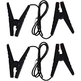 Farm Electric Fence Jump Leads, 4Clip+2wire