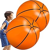 Meooeck 4 Pcs 27 Inch Inflatable Basketball Large Basketball Party Decorations Giant Inflatable Balls for Outdoor Activity Games Sports Event Birthday Party Supplies