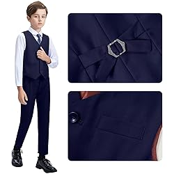 Laimi Duo Boy Suits Slim Fit Navy Blue Suits for