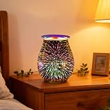 Makimoo Stunning Electric Wax Melt Burner Wax Warmer Night Light 3D Fireworks view 3