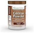 Greens First Original Greens Powder - 49 Superfoods - Organic Fruits & Veggies - Prebiotics, Probiotics & Digestive Enzymes - Antioxidant Smoothie - Dairy Free, Vegan & Non-GMO (Chocolate, 30