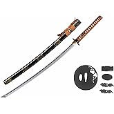 Lyuesword Full Handmade Japanese Katana Sword Damascus Folded Steel Sharp Sword Full Tang Blade