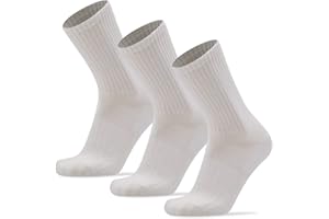 Busy Socks 3 Pack Men's Merino Wool Hiking Crew Socks Womens Warm Thick Cushioned Outdoor Athletic Socks for Walking Running